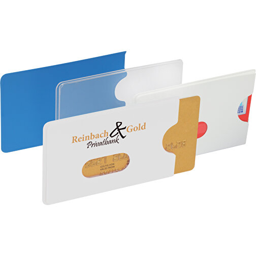 Kreditkartenhülle, Flexibel , glasklar, PVC, 9,00cm x 0,20cm x 5,80cm (Länge x Höhe x Breite), Bild 2