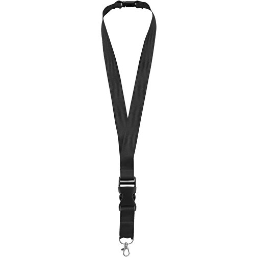 Yogi Lanyard Mit Sicherheitsverschluss , schwarz, Polyester, 48,00cm x 2,50cm (Länge x Breite), Bild 1