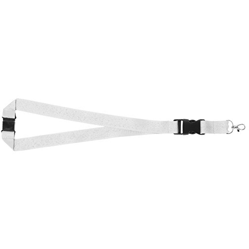 Yogi Lanyard Mit Sicherheitsverschluss , weiß, Polyester, 48,00cm x 2,50cm (Länge x Breite), Bild 6