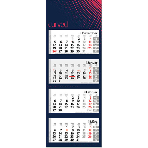 Sammenleggbar avtalekalender for vegg, 4-måneders kalender 'Style', Bilde 1