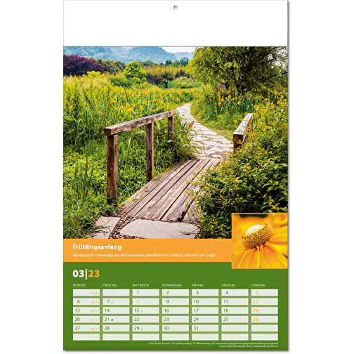 Calendario 'Landlaune' en formato 24 x 37,5 cm, con páginas plegadas, Imagen 4