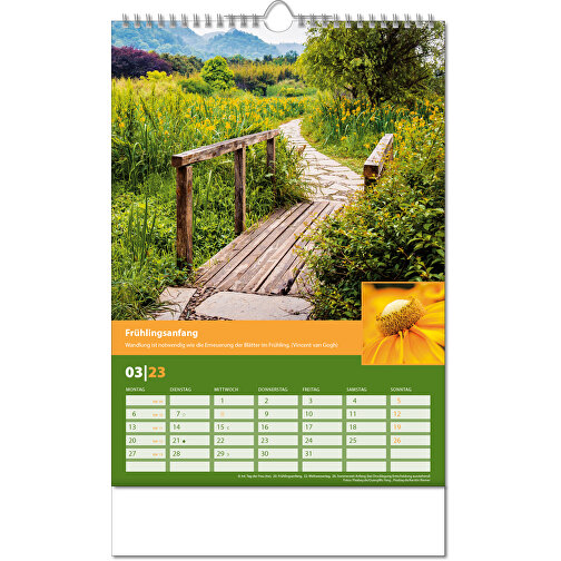 Kalender 'Landlaune' i formatet 24 x 38,5 cm, med Wire-O-bindning, Bild 4