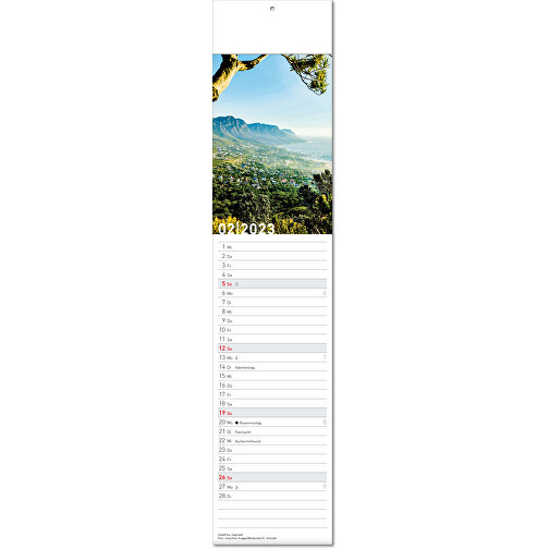 Kalender 'Destinationer' i formatet 11 x 50 cm, med veck, Bild 3