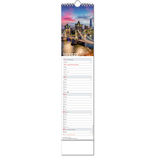 Calendario 'Destinazioni' in formato 11 x 51 cm, con rilegatura Wire-O, Immagine 11