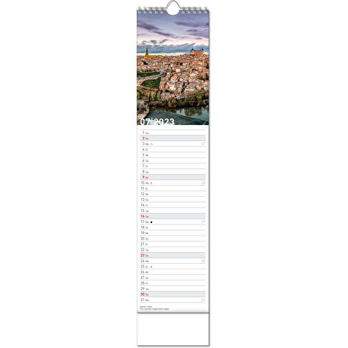 Kalender 'Destinationer' i format 11 x 51 cm, med Wire-O indbinding, Billede 8