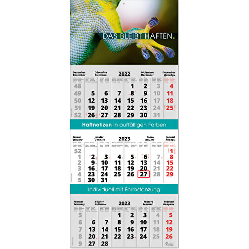 Calendario da parete pieghevole degli appuntamenti, pianificatore di 3 mesi 'Esclusivo, Immagine 1