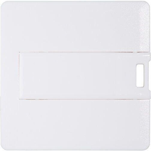 USB-Stick CARD Square 2.0 8GB , Promo Effects MB , weiß MB , 8 GB , Kunststoff MB , 3 - 10 MB/s MB , 4,00cm x 0,20cm x 4,00cm (Länge x Höhe x Breite), Bild 1
