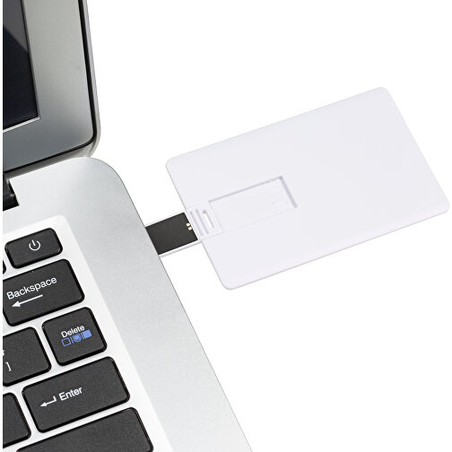 USB-Stick CARD Push 4GB , Promo Effects MB , weiß MB , 4 GB , Kunststoff MB , 3 - 10 MB/s MB , 8,40cm x 0,20cm x 5,20cm (Länge x Höhe x Breite), Bild 3