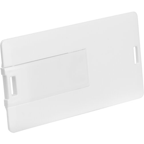 USB Stick CARD Small 2.0 4GB , Promo Effects MB , weiß MB , 4 GB , Kunststoff MB , 3 - 10 MB/s MB , 6,05cm x 0,25cm x 3,00cm (Länge x Höhe x Breite), Bild 1