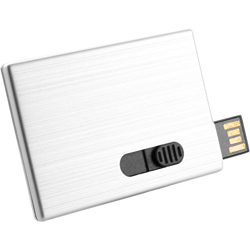 USB-Stick ALUCARD 2.0 16GB , Promo Effects MB , weiss MB , 16 GB , Aluminium MB , 3 - 10 MB/s MB , 7,50cm x 0,40cm x 4,70cm (Länge x Höhe x Breite), Bild 2