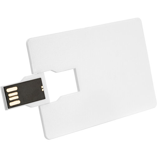 USB Stick CARD Click 2.0 1GB , Promo Effects MB , weiß MB , 1 GB , Kunststoff MB , 3 - 10 MB/s MB , 8,60cm x 0,15cm x 5,40cm (Länge x Höhe x Breite), Bild 3