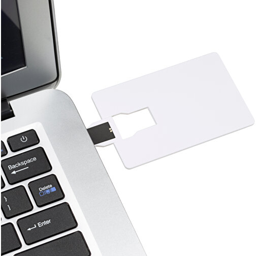 USB-Stick CARD Click 2.0 8GB , Promo Effects MB , weiss MB , 8 GB , Kunststoff MB , 3 - 10 MB/s MB , 8,60cm x 0,15cm x 5,40cm (Länge x Höhe x Breite), Bild 5
