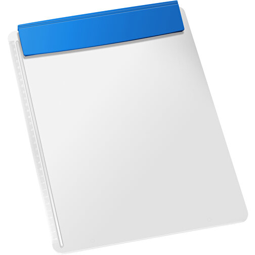 Klemmbrett DIN A4 'Beta' , weiß, blau, PS, 34,20cm x 1,90cm x 23,20cm (Länge x Höhe x Breite), Bild 1