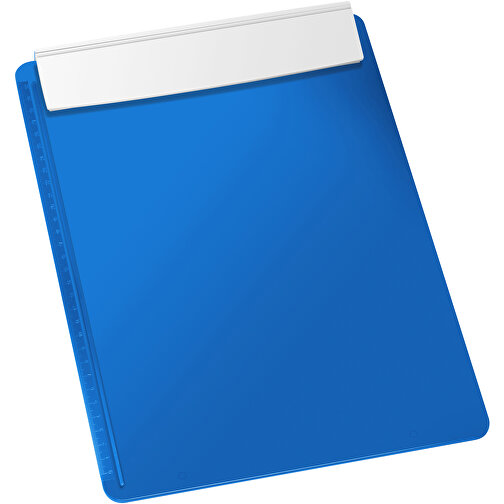 Klemmbrett DIN A4 'Beta' , blau, weiss, PS, 34,20cm x 1,90cm x 23,20cm (Länge x Höhe x Breite), Bild 1