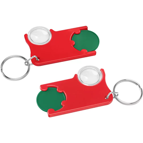 Porte-clés jeton1 € avec loupe, Image 1