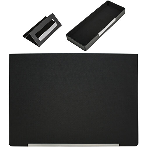 Schreibtischset REFLECTS-FALLON , Reflects, schwarz/gunmetal, Kunstleder, Metall, , Bild 1