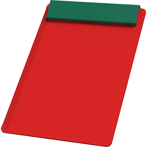 Klemmbrett DIN A4 'Alpha' , rot, grün, PS, 34,20cm x 2,10cm x 23,20cm (Länge x Höhe x Breite), Bild 1