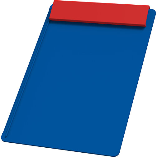 Klemmbrett DIN A4 'Alpha' , blau, rot, PS, 34,20cm x 2,10cm x 23,20cm (Länge x Höhe x Breite), Bild 1