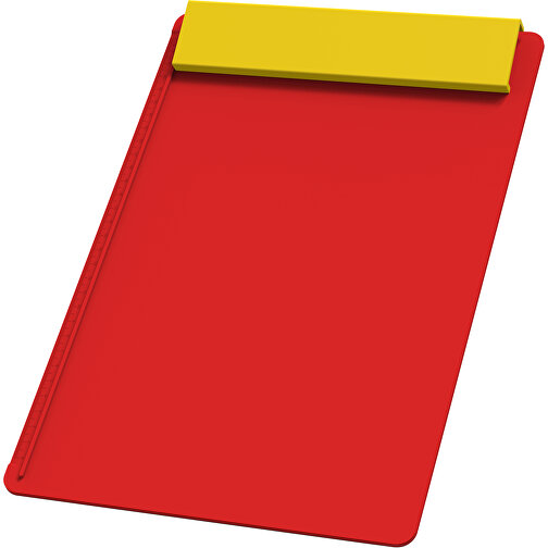 Klemmbrett DIN A4 'Alpha II' , rot, gelb, PS, 34,20cm x 2,10cm x 23,20cm (Länge x Höhe x Breite), Bild 1
