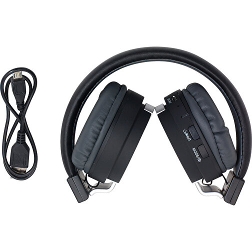 Wireless-Kopfhörer FREE MUSIC , schwarz, Kunststoff, 21,50cm x 7,00cm x 14,00cm (Länge x Höhe x Breite), Bild 2