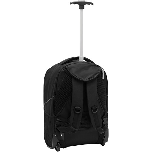 Trolley-Rucksack TRAILER , schwarz, 600D Polyester, 34,00cm x 28,00cm x 52,00cm (Länge x Höhe x Breite), Bild 2