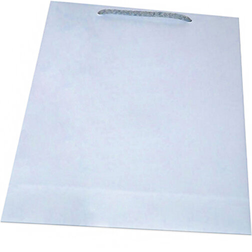 Tragetasche Classic 10, 53 X 12 X 38 Cm , weiß, White Chrom Papier, 53,00cm x 38,00cm x 12,00cm (Länge x Höhe x Breite), Bild 3