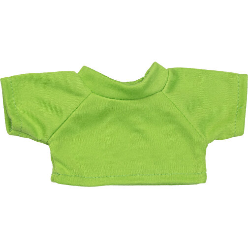 Mini-T-Shirt , hellgrün, 100% Polyester, 8,00cm x 0,50cm x 15,00cm (Länge x Höhe x Breite), Bild 1
