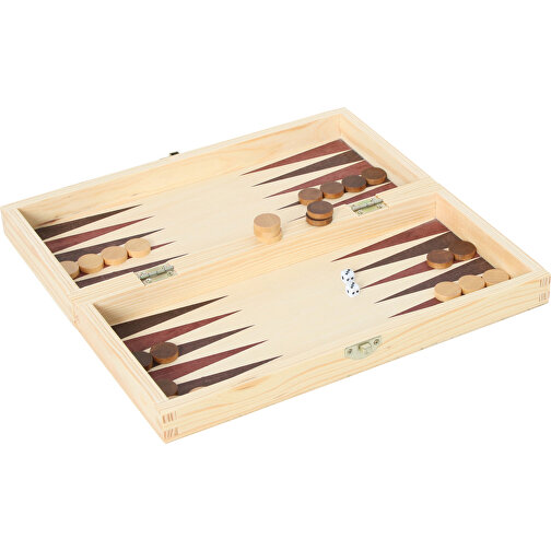 Schach - Dame - Backgammon , Holz, 29,00cm x 2,50cm x 29,00cm (Länge x Höhe x Breite), Bild 2