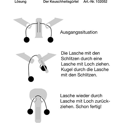 Der Keuschheitsgürtel , , 6,50cm x 1,30cm x 5,00cm (Länge x Höhe x Breite), Bild 4