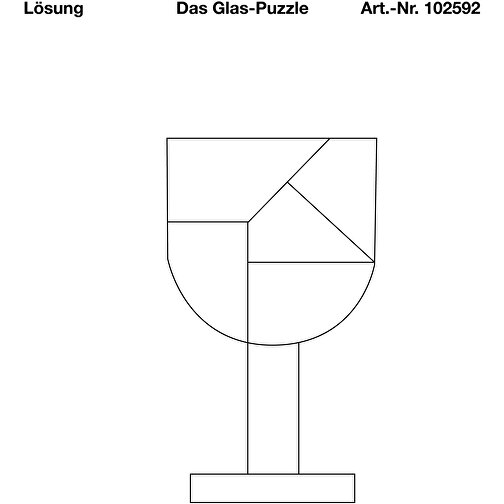 Das Glas-Puzzle , , 6,50cm x 1,30cm x 5,00cm (Länge x Höhe x Breite), Bild 4