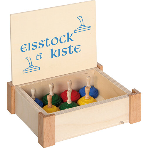 Eisstock-Kiste , Holz, 15,50cm x 4,00cm x 12,00cm (Länge x Höhe x Breite), Bild 2