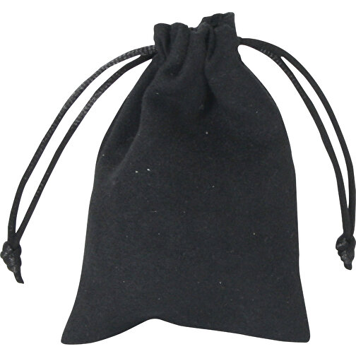 Aksamitna torebka czarna, mala, Obraz 1