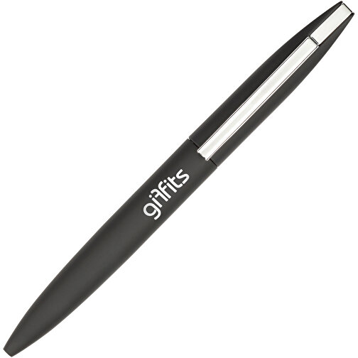 Kugelschreiber ONYX K-III , Promo Effects, schwarz, Metall gummiert, 13,90cm (Länge), Bild 1