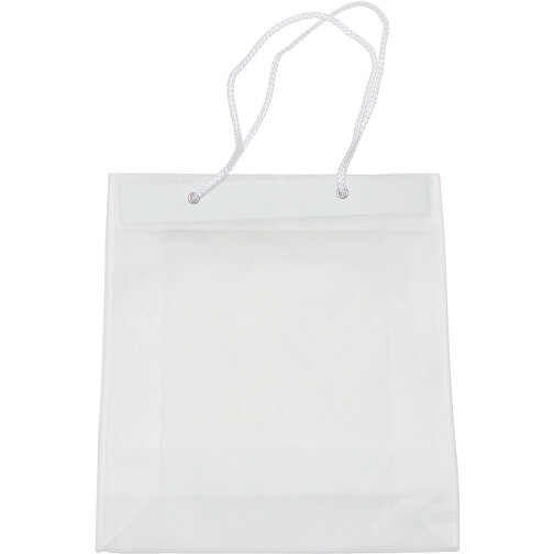 Non Woven Shopping Bag , weiss, Polypropylen, 11,00cm x 38,50cm x 35,00cm (Länge x Höhe x Breite), Bild 1