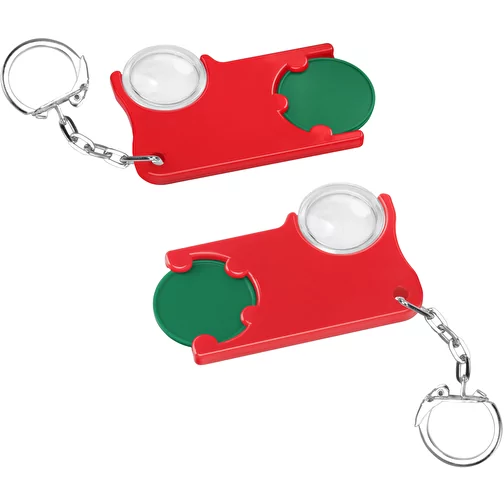 Porte-clés jeton1 € avec loupe, Image 1