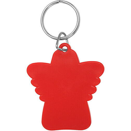 Schlüsselanhänger 'Schutzengel' , rot, ABS+MET, 5,10cm x 0,30cm x 4,70cm (Länge x Höhe x Breite), Bild 1