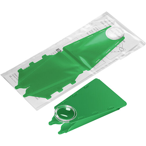 Zeckenentferner Mit Lupe , grün, PP+PS+PAP, 13,20cm x 0,10cm x 4,80cm (Länge x Höhe x Breite), Bild 1