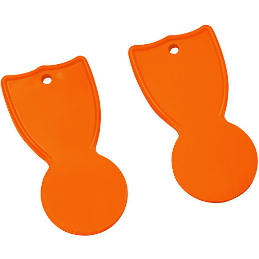Einkaufswagenlöser , orange, PS, 5,00cm x 0,30cm x 2,50cm (Länge x Höhe x Breite), Bild 1