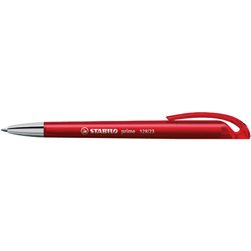 STABILO Prime Kugelschreiber , Stabilo, transparent rot, recycelter Kunststoff, 14,70cm x 1,60cm x 1,20cm (Länge x Höhe x Breite), Bild 3