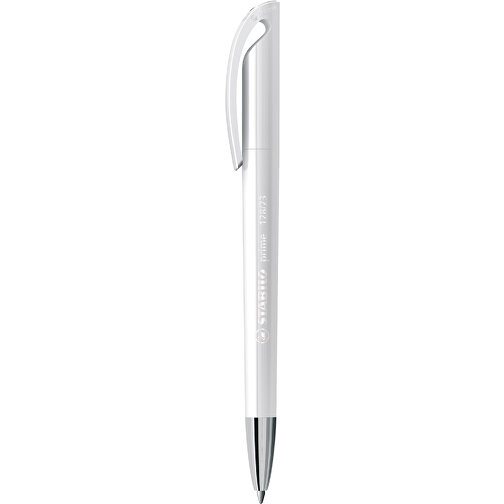 STABILO Prime Kugelschreiber , Stabilo, weiß, recycelter Kunststoff, 14,70cm x 1,60cm x 1,20cm (Länge x Höhe x Breite), Bild 1