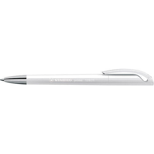 STABILO Prime Kugelschreiber , Stabilo, weiß, recycelter Kunststoff, 14,70cm x 1,60cm x 1,20cm (Länge x Höhe x Breite), Bild 3
