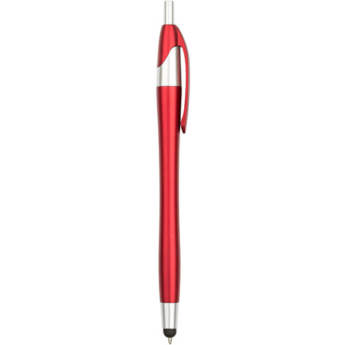 Kugelschreiber Touchpen Wave , Promo Effects, rot, Kunststoff, 14,60cm (Länge), Bild 2