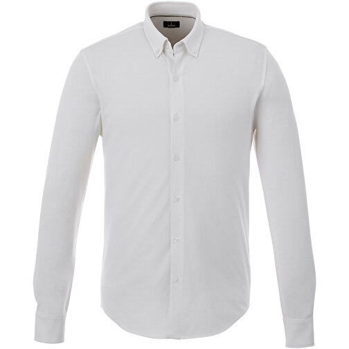 Bigelow Langarm Hemd , weiß, Double Pique Strick 95% Baumwolle, 5% Elastan, 200 g/m2, XL, , Bild 13
