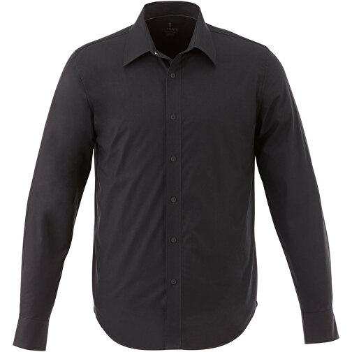Hamell Langärmliges Hemd , schwarz, Poplin-Gewebe 97% Baumwolle, 3% Elastan, 118 g/m2, L, , Bild 4