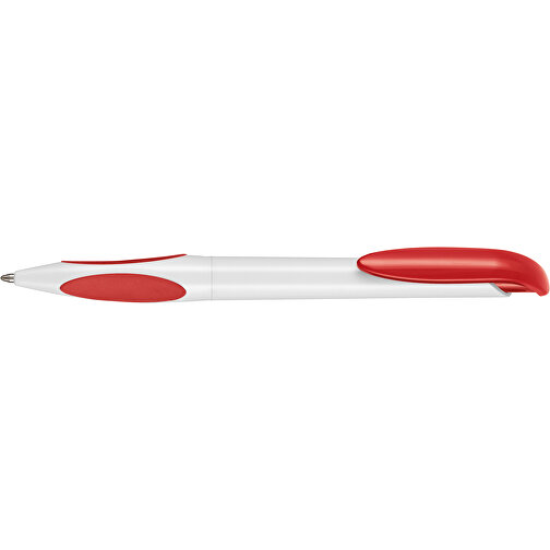 Kugelschreiber ATMOS , Ritter-Pen, weiß/signal-rot, ABS-PP-Kunststoff, 14,50cm (Länge), Bild 3