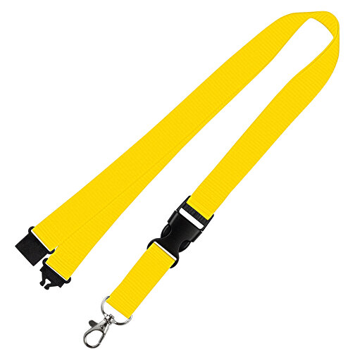 Schlüsselband Standard , Promo Effects, gelb, Polyester, 105,00cm x 2,00cm (Länge x Breite), Bild 1