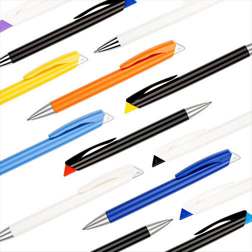 Kugelschreiber Roxi Weiß , Promo Effects, weiß / lila, Kunststoff, 14,10cm (Länge), Bild 10