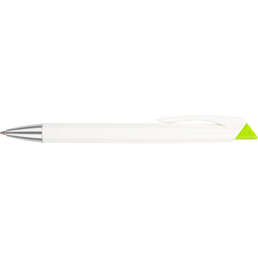 Kugelschreiber Roxi Weiß , Promo Effects, weiß / grün, Kunststoff, 14,10cm (Länge), Bild 7