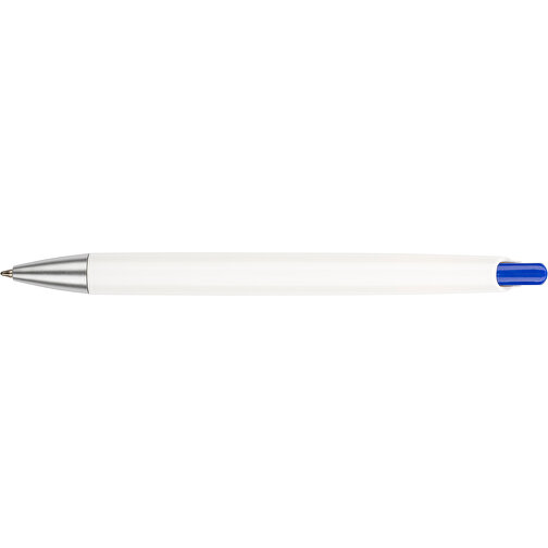 Kugelschreiber Roxi Weiß , Promo Effects, weiß / blau, Kunststoff, 14,10cm (Länge), Bild 8
