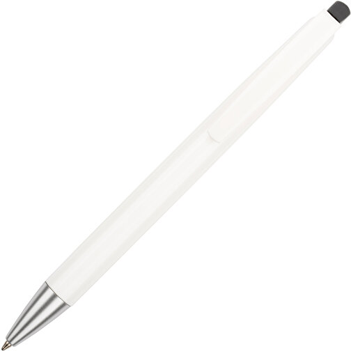 Kugelschreiber Roxi Weiß , Promo Effects, weiß / schwarz, Kunststoff, 14,10cm (Länge), Bild 5